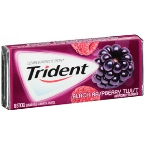 Жевательная резинка Trident Black Raspberry Twist, США Жевательная резинка Trident Black Raspberry Twist, США