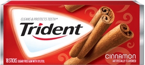 Жевательная резинка Trident Original Cinnamon, США Жевательная резинка Trident Original Cinnamon, США
