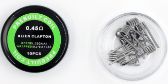 Готовая намотка Alien Clapton 0.45 Ом 10шт. Готовая намотка Alien Clapton 0.45 Ом 10шт.